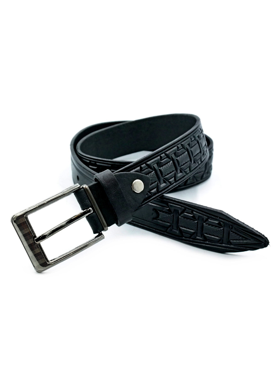 Дитячий ремінь Weatro 2,8 х 80 см Чорний dtsk-28mm-kоzh-031, фото 1