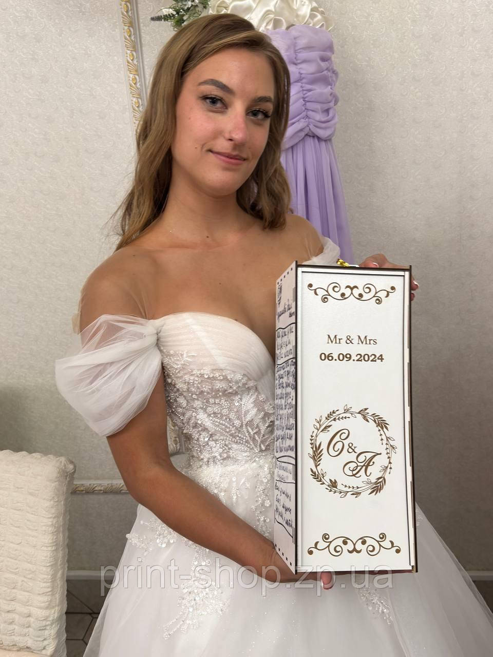 Винна церемонія на весілля Капсула часу біле дерево на замок