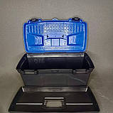 Ящик для інструменту з вкладнем органайзером переносний із засувками та ручкою великий, фото 4