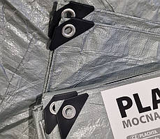 Тент Plandeka Мосhnа 110 гр/м2 2х3 м Сірий Захисний тент від снігу Тент від дощу Тент з кільцями