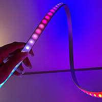 Гнучкий профіль для лед стрічки накладний алюмінієвий з матовим розсіювачем 2м ECONOM 25 грам/метр (ціна 1м)