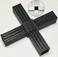 Посилений з'єднувач трійник хрест для алюмінієвого профілю 20 х 20 х 1,5 мм