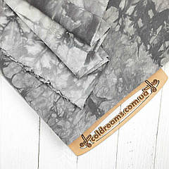 Тринитка з начісом "Світло сірі мармурові розводи" щільність 330г/м.