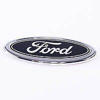 Емблема значок решітки радіатора, багажника Ford Форд 115х45 мм Чорна