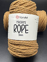 Пряжа Macrame Rope Yarnart 3мм-788 золотистий беж