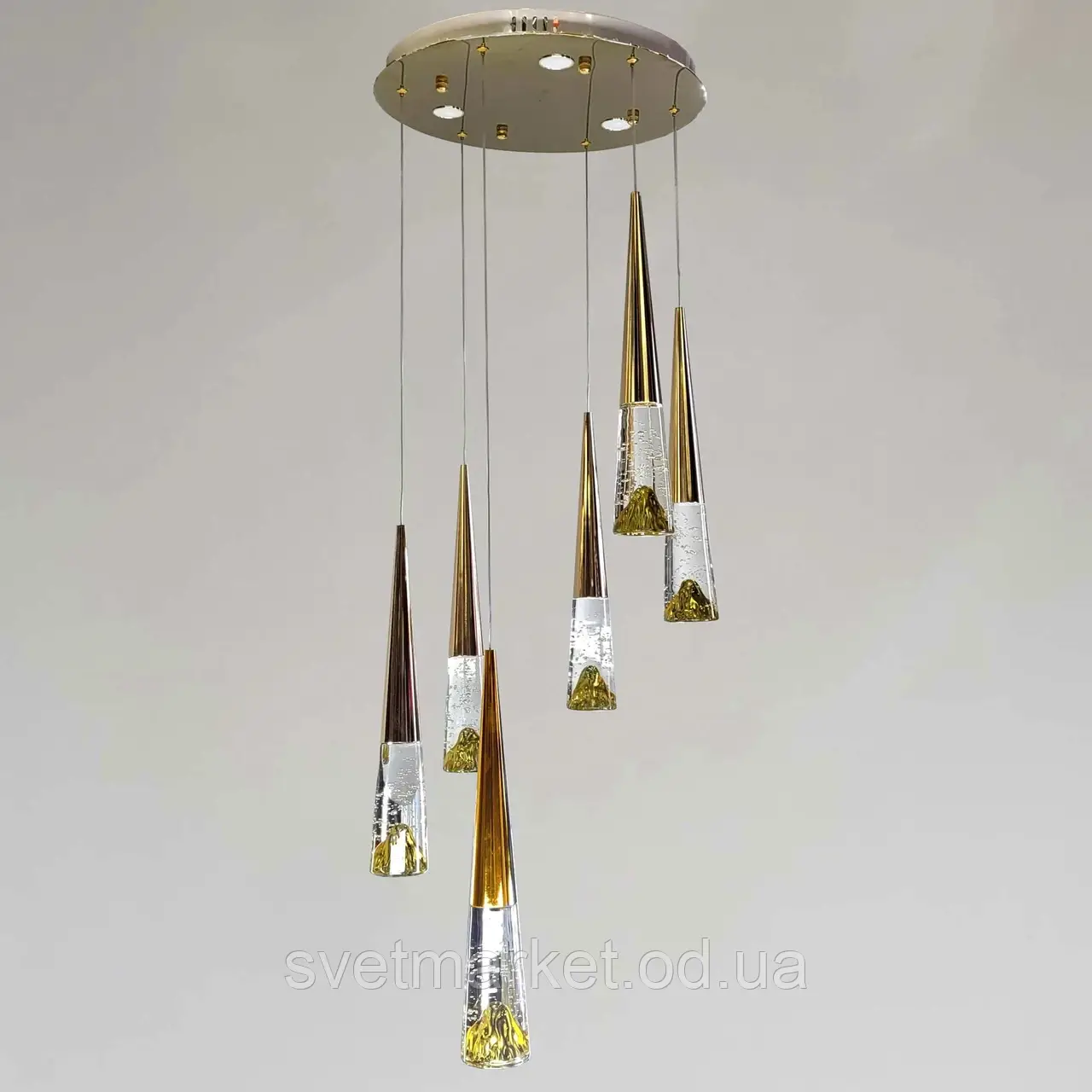 Підвісна каскадна люстра 2263/6GD, фото 1