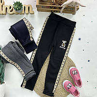 Лосини для дівчинки з начосом на флісі утеплені на зиму 116-122