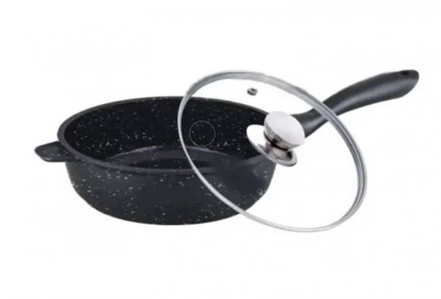 Сковорода універсальна Zinberg ZM-8124-B 24 см чорна ID 4932451, фото 1