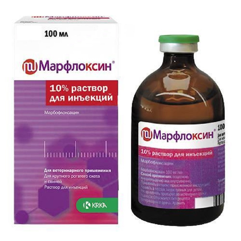 Марфлоксин 10% 100 мл КРКА Словенія