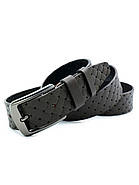 Шкіряний чоловічий ремінь Weatro 3,3 х 105-120 см Темно-коричневий wtro-ua-33k-0026, фото 2