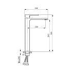 Змішувач для раковини Qtap Gemini високий QTGEM269CRM45677 Chrome, фото 2