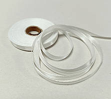 Атласна стрічка 0,6см 23 метри білий