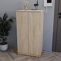 Шафа 108х56 з полицями для взуття та одягу. Взуттєва шафа закрита, комод, тумба Дуб сонома