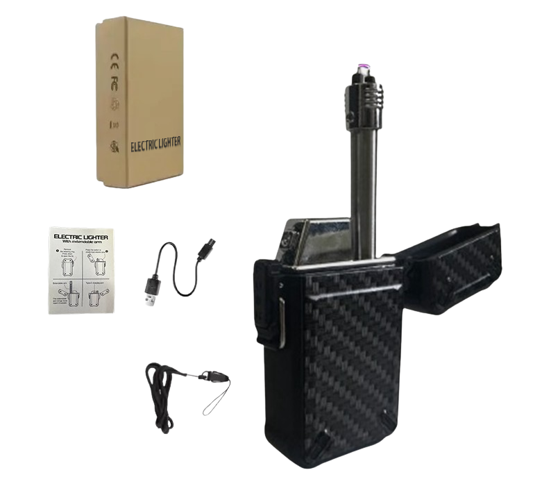 Водонепроникна подвійна електрична USB-запальничка Carbone KT6007906, фото 1