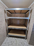 Стелаж поличковий 1800х1800х500мм, 300кг,3 полиці ДСП для гаража, комори,складу. Поличкові стелажі Б/У, фото 4