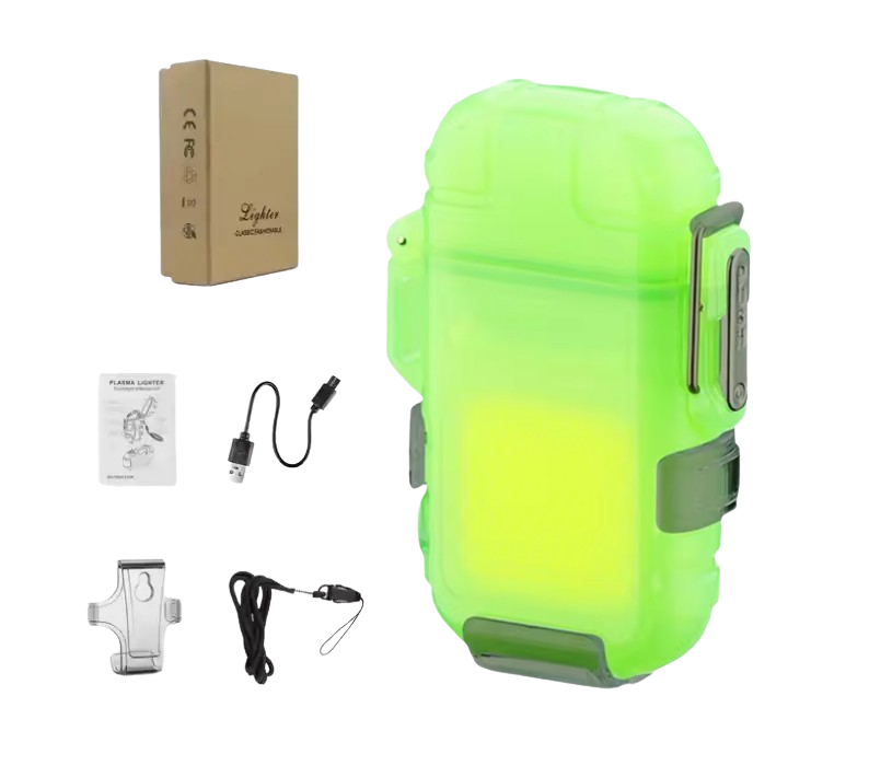 Eлектропульсна запальничка Solve з USB із ліхтариком водонепроникна в подарунковій упаковці KT6007904, фото 1