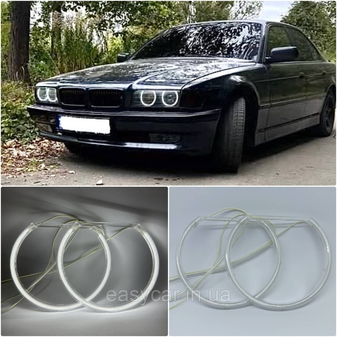 CCFL Ангельські оченята на BMW E36, E38, E39 Білі