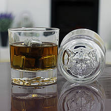 Набір із двох склянок для віскі "Вовк" у подарунковій упаковці 310 мл