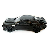 Машинка металева Dodge Challenger SRT Додж чорний звук світло відкр двері багажник капот Автосвіт 1:32,16*7*5см (AP-1992), фото 2
