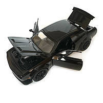 Машинка металева Dodge Challenger SRT Додж чорний звук світло відкр двері багажник капот Автосвіт 1:32,16*7*5см (AP-1992), фото 6