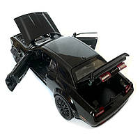 Машинка металева Dodge Challenger SRT Додж чорний звук світло відкр двері багажник капот Автосвіт 1:32,16*7*5см (AP-1992), фото 7