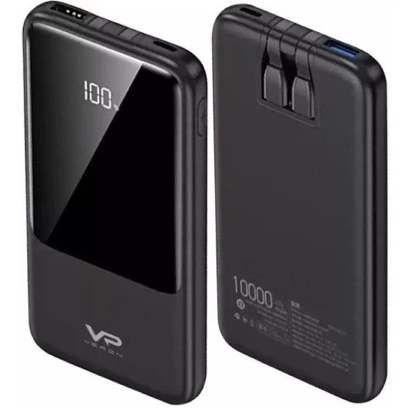 Power Bank зовнішній акумулятор Veron PS1 10000mAh 22.5W 5V 9V 12V Black повербанк