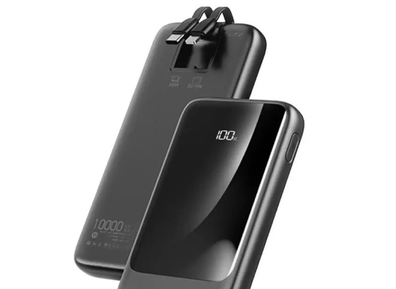 Power Bank зовнішній акумулятор Veron PS1 10000mAh 22.5W 5V 9V 12V Black повербанк