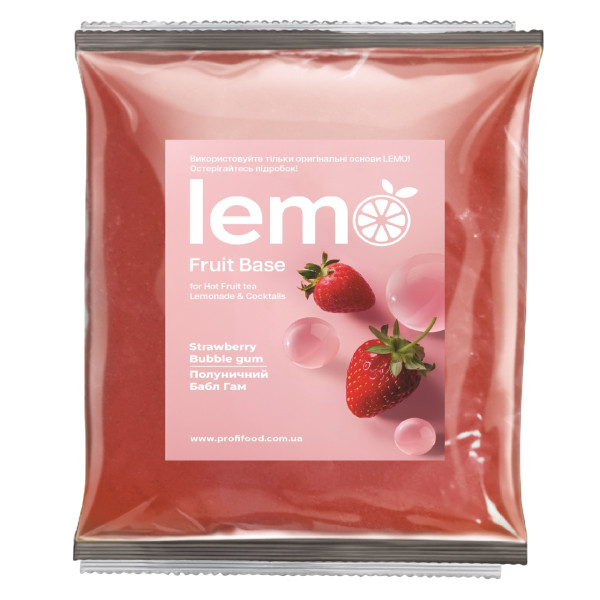 Фруктове пюре Полуничний Бабл Гам Lemo 1кг