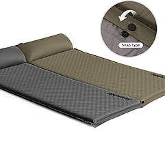 Самонадувний килимок з подушкою Naturehike CNK2300DZ014, 30 мм (Dark Green), фото 5