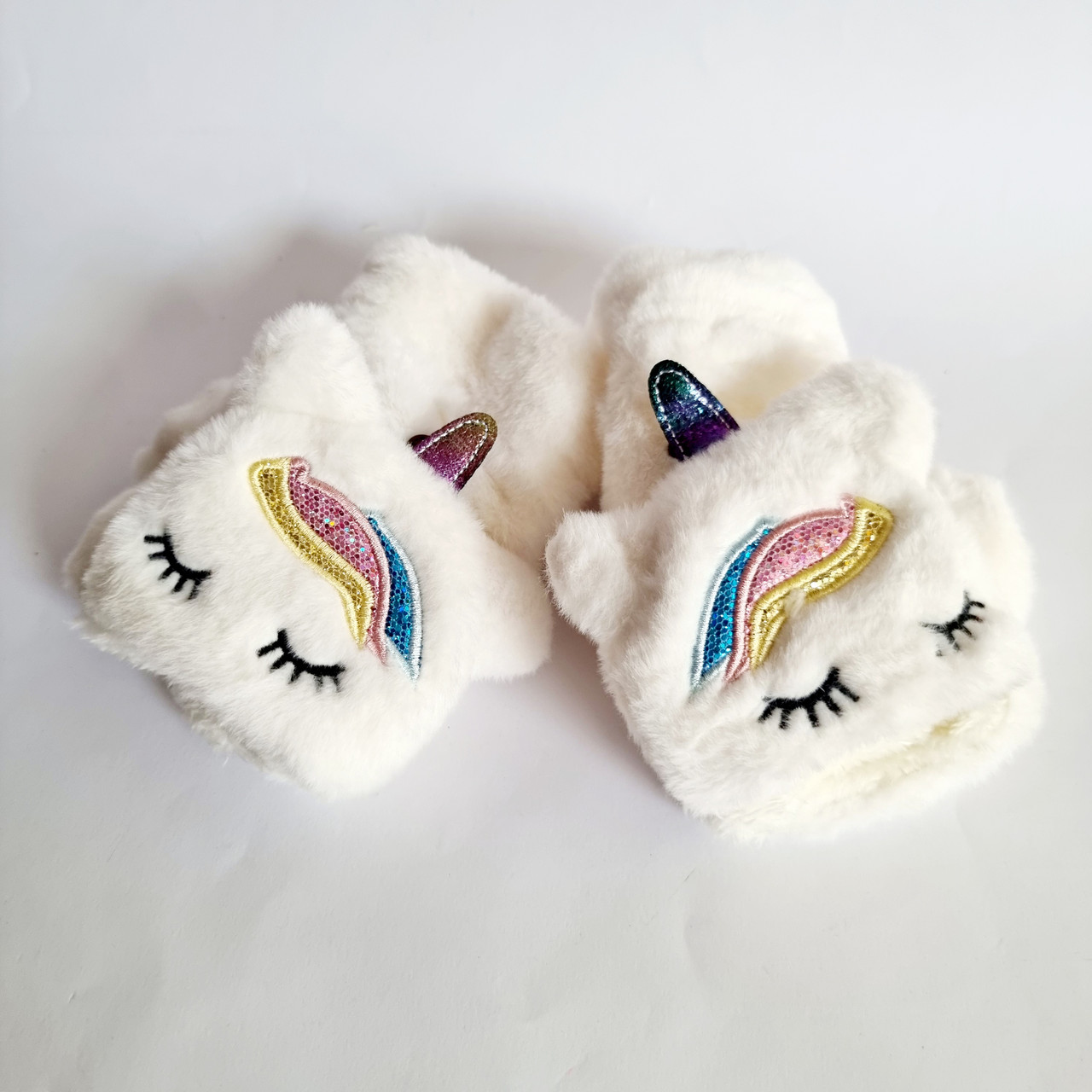 Дитячі рукавички рукавиці Єдинороги білі