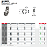 Шайба пружинна гровер DIN 127, DIN 7980, неіржавка сталь А2, M5, фото 2
