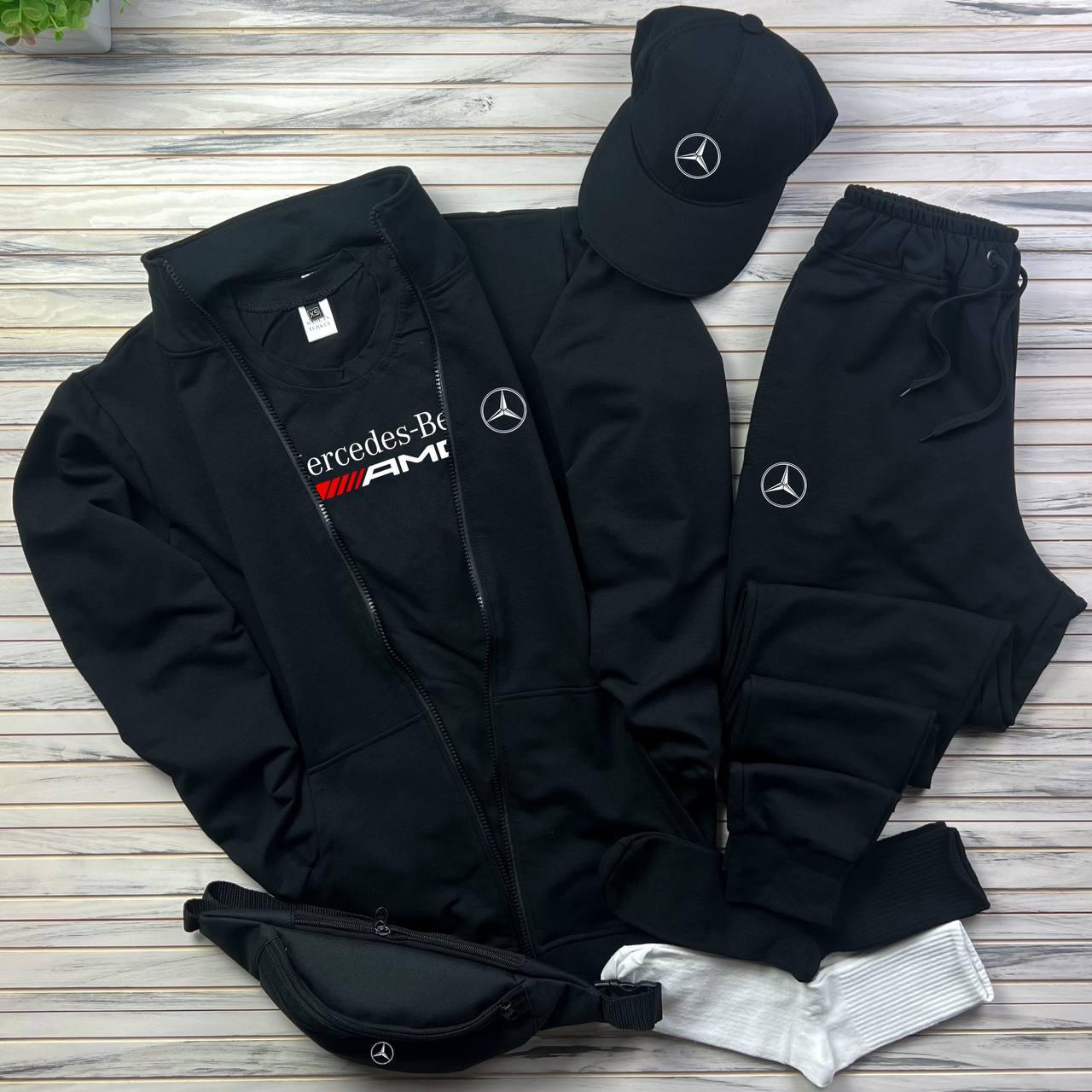 Спортивний костюм чоловічий Mercedes Benz | зіпер + штани чоловічий ЛЮКС якості, фото 1