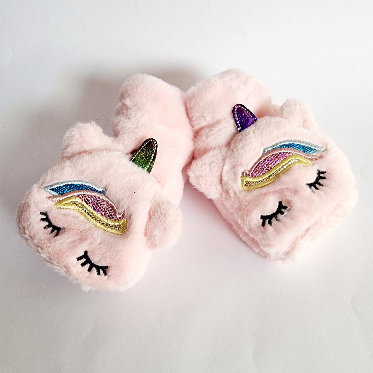 Дитячі рукавички рукавиці Єдинороги рожеві