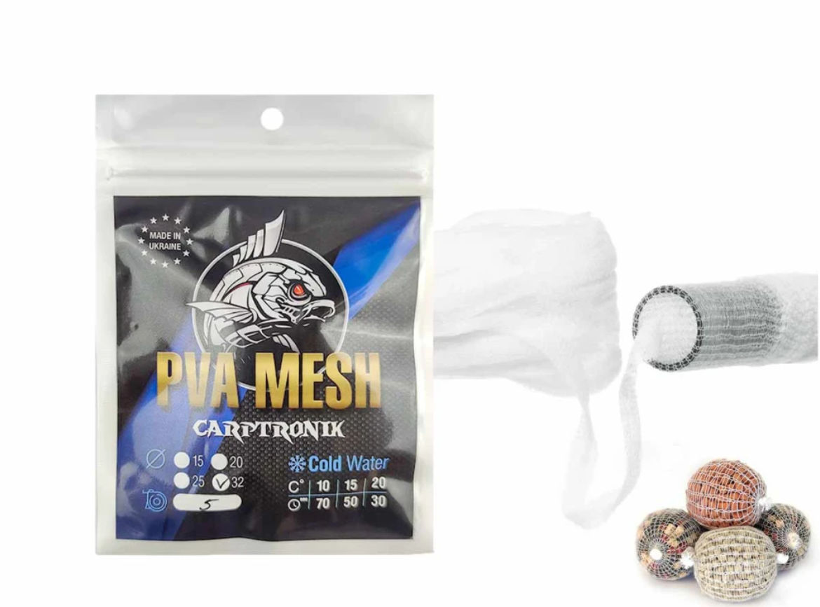 ПВА сітка Carptronik 32мм холодна вода (швидкорозчинна) 5м,СTPVACW32, фото 1