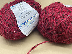 Пряжа Cordonetto із паєтками-червоний