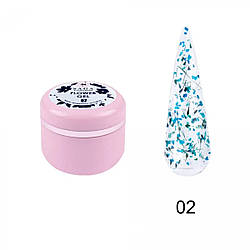 Гель для дизайну із сухоцвітами SAGA Professional Flower Fairy Gel #2, 5 мл