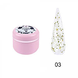 Гель для дизайну із сухоцвітами SAGA Professional Flower Fairy Gel #3, 5 мл