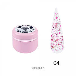 Гель для дизайну із сухоцвітами SAGA Professional Flower Fairy Gel #4, 5 мл