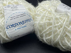 Пряжа Cordonetto із паєтками-молочний