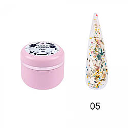 Гель для дизайну із сухоцвітами SAGA Professional Flower Fairy Gel #5, 5 мл