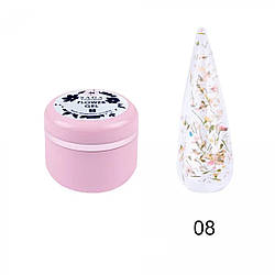 Гель для дизайну із сухоцвітами SAGA Professional Flower Fairy Gel #8, 5 мл