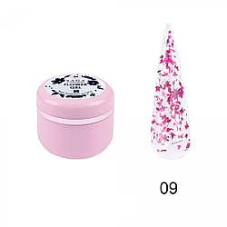 Гель для дизайну із сухоцвітами SAGA Professional Flower Fairy Gel #9, 5 мл