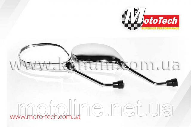 Дзеркала мото заднього огляду ZF001-25 10ММ Mototech, фото 1