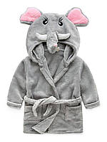 Халат дитячий теплий Велсофт махровий на запах Elephant SofiSoft 10926