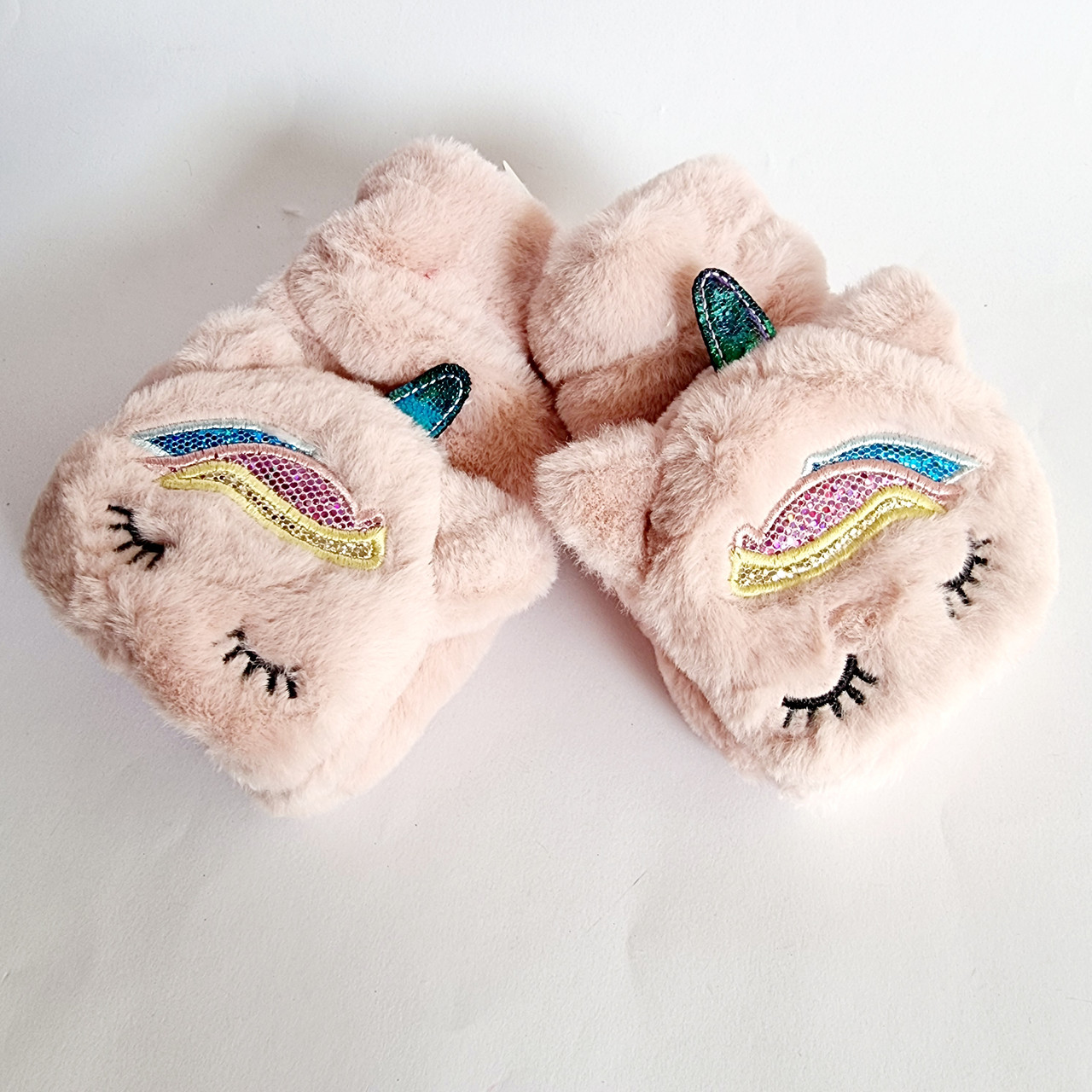 Дитячі рукавички рукавиці Єдинороги пудра