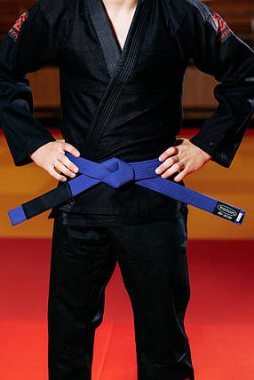 Пояс для кімоно джиу-джитсу Bjj Belt Kintayo Purple фіолетовий довжина 240 см зріст 160 см, фото 2