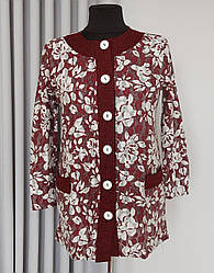 Жіночий трикотажний кардиган на гудзиках (з 52 по 66 р)