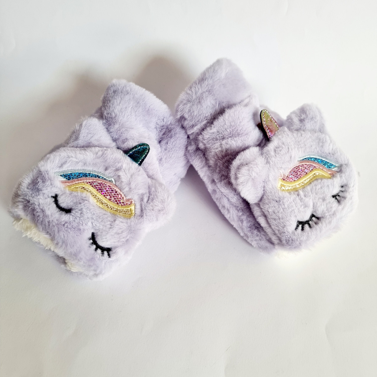 Дитячі рукавички рукавиці Єдинороги бузкові