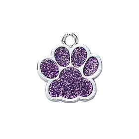 Адресник для кота Silver Paw Purple 25x27 мм