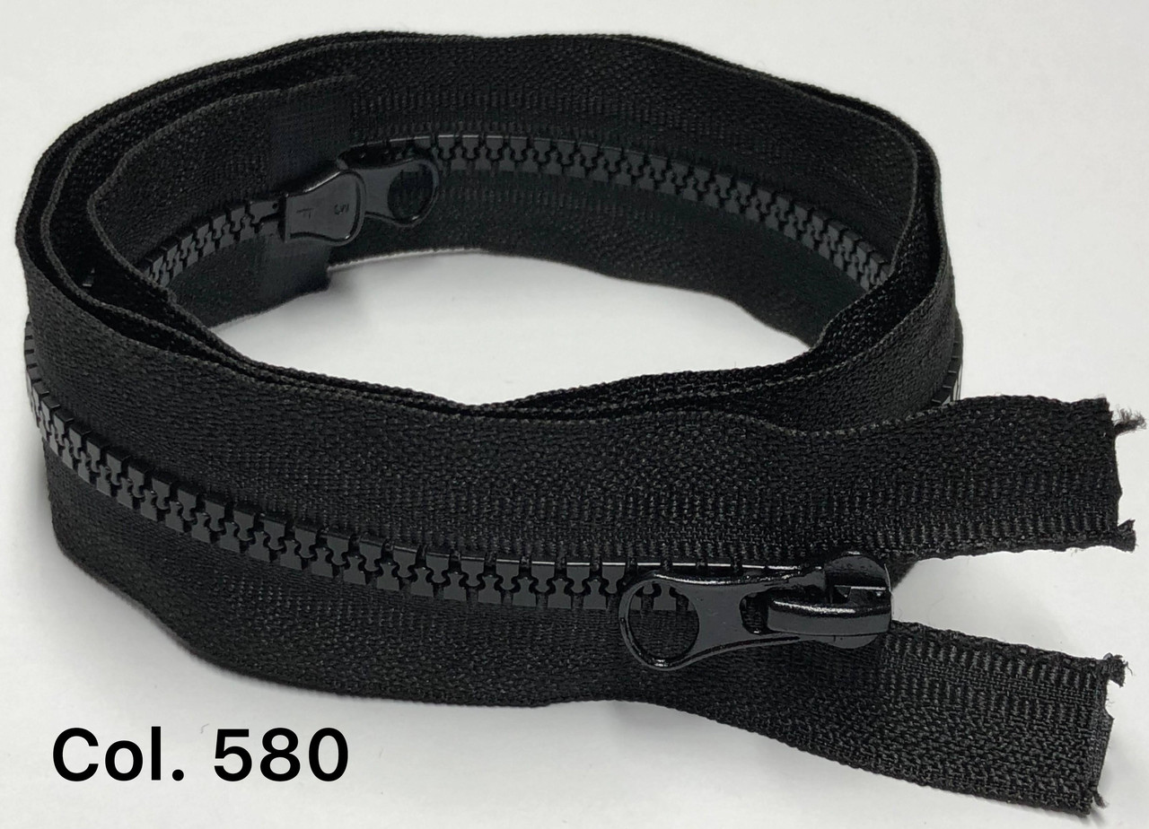 Застібка Блискавка Трактор на два бігунки 80см (Тип 5) чорний